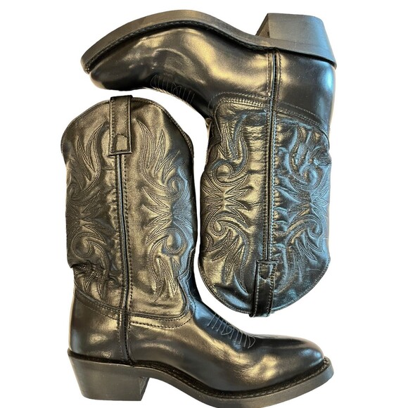 Laredo Mens boots Black Cowboy Western  Sz 7 EW Resist NWOT - Picture 8 of 10